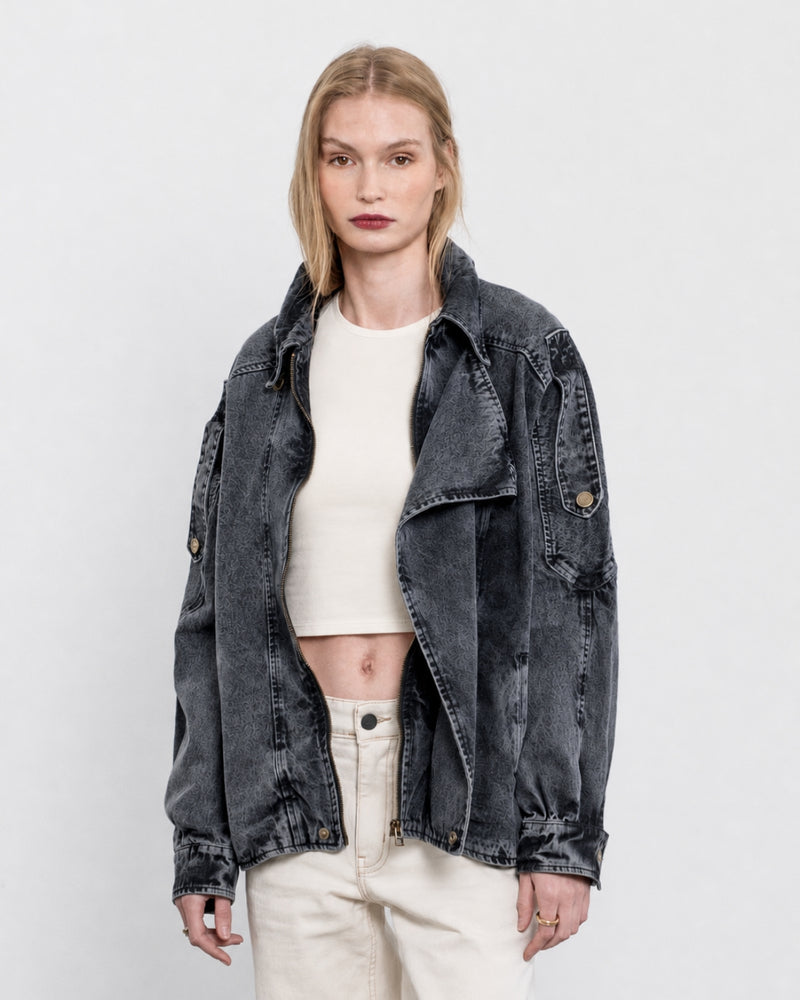 Chaqueta Denim Santos Negro