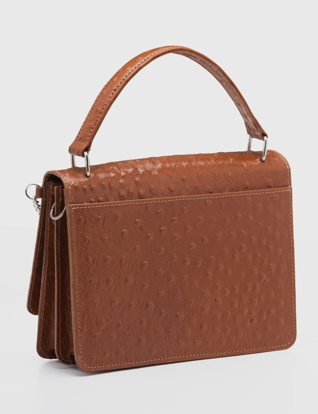 Cartera Inés Caramelo Avestruz
