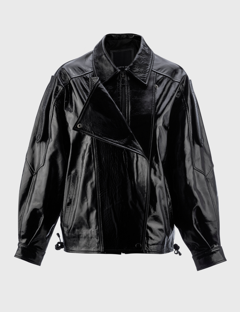 Chaqueta Santos Charol Negro