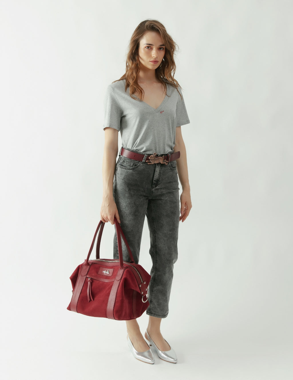 Polera viscosa Kate gris