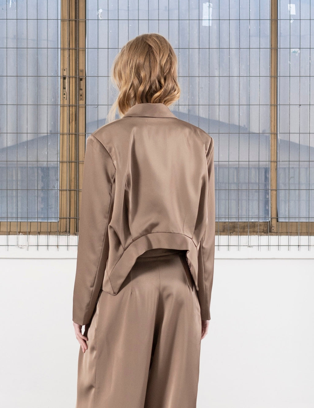 Blazer Raso Leo Taupe