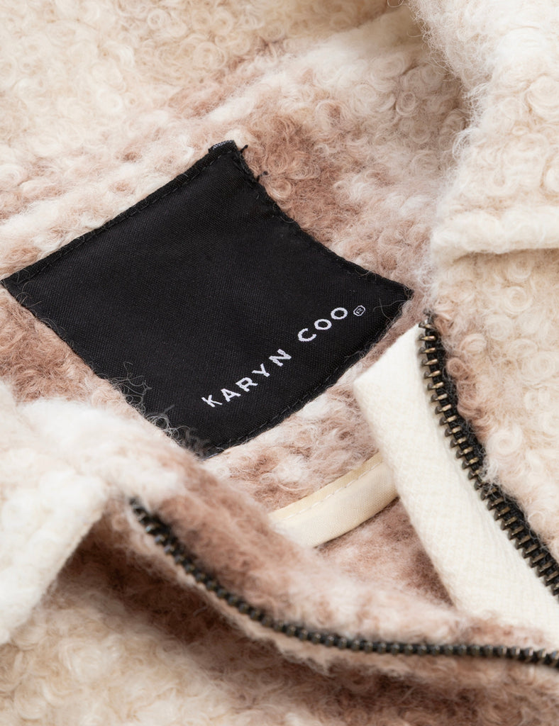 Chaqueta bomber corderito Trinity beige