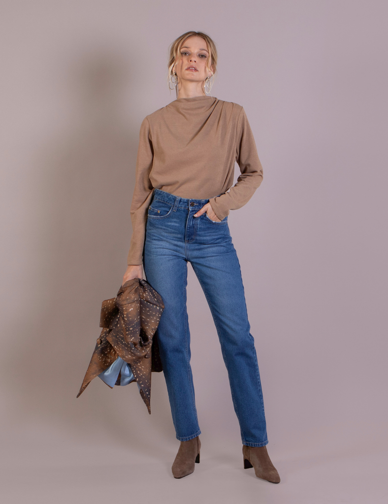 Polera Beatle Noelia Camel