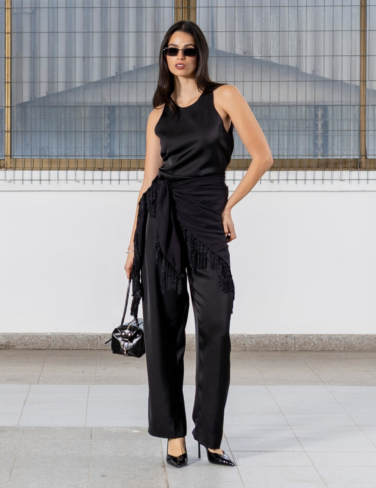 Foulard Flecos Negro