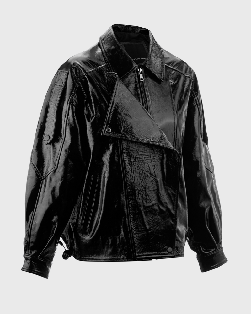 Chaqueta Santos Charol Negro