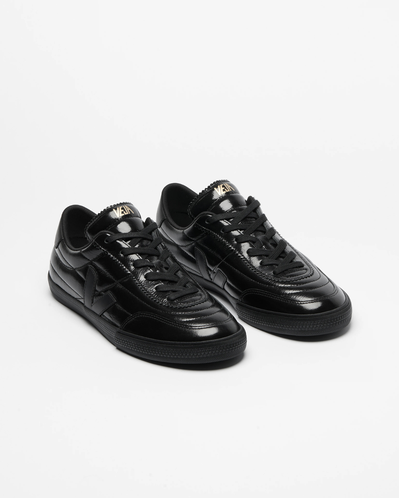 Zapatilla Veja Paneka Patent Leather Black