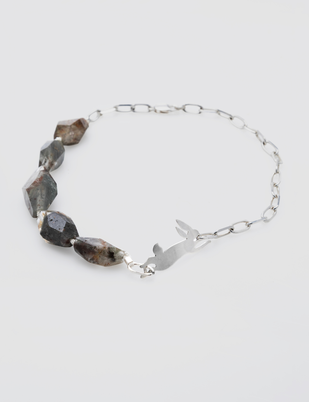 Collar Piedra Lapin Plata