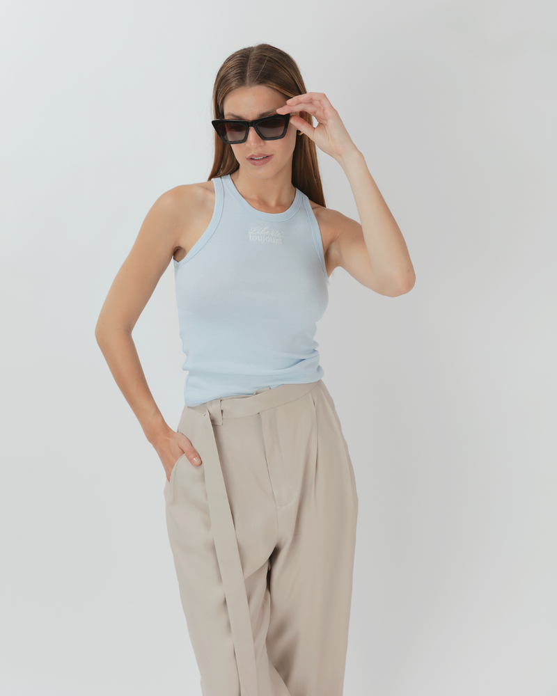 Musculosa Algodón Teresa Celeste