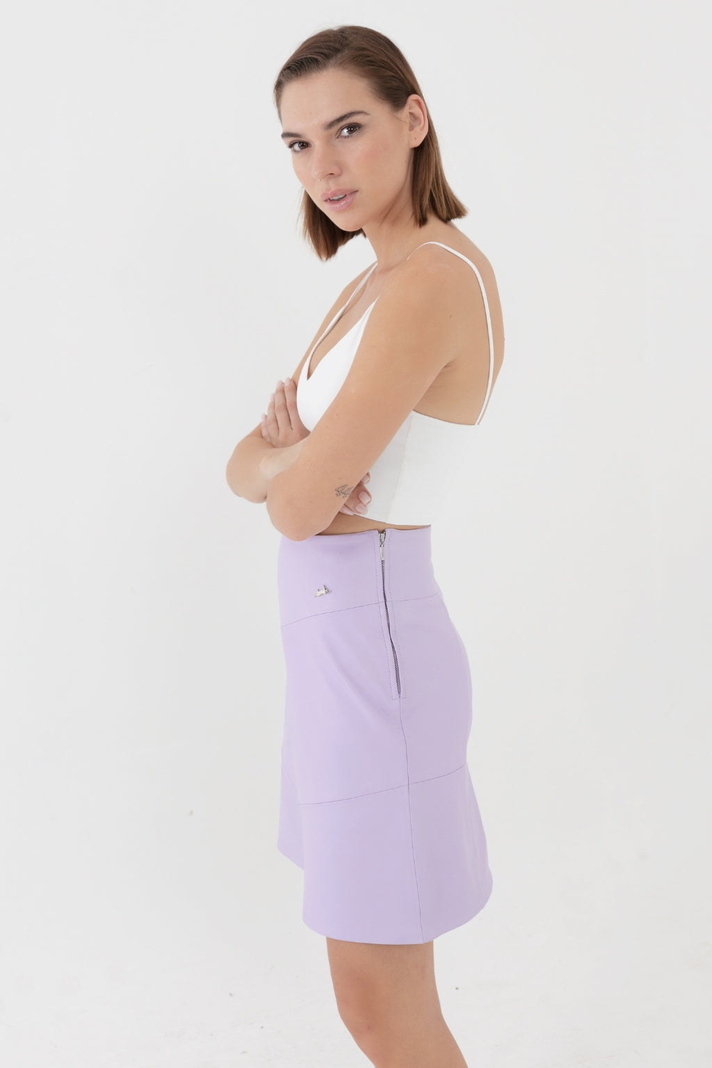 Mini falda Nora malva