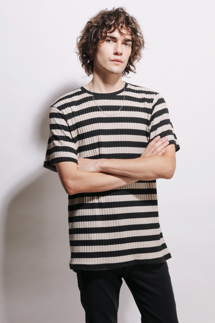 Striped JK T-shirt